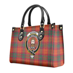MacNab Ancient Tartan Crest Leather Handbag