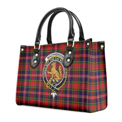 MacPherson Modern Tartan Crest Leather Handbag