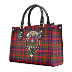 McGowan Tartan Crest Leather Handbag