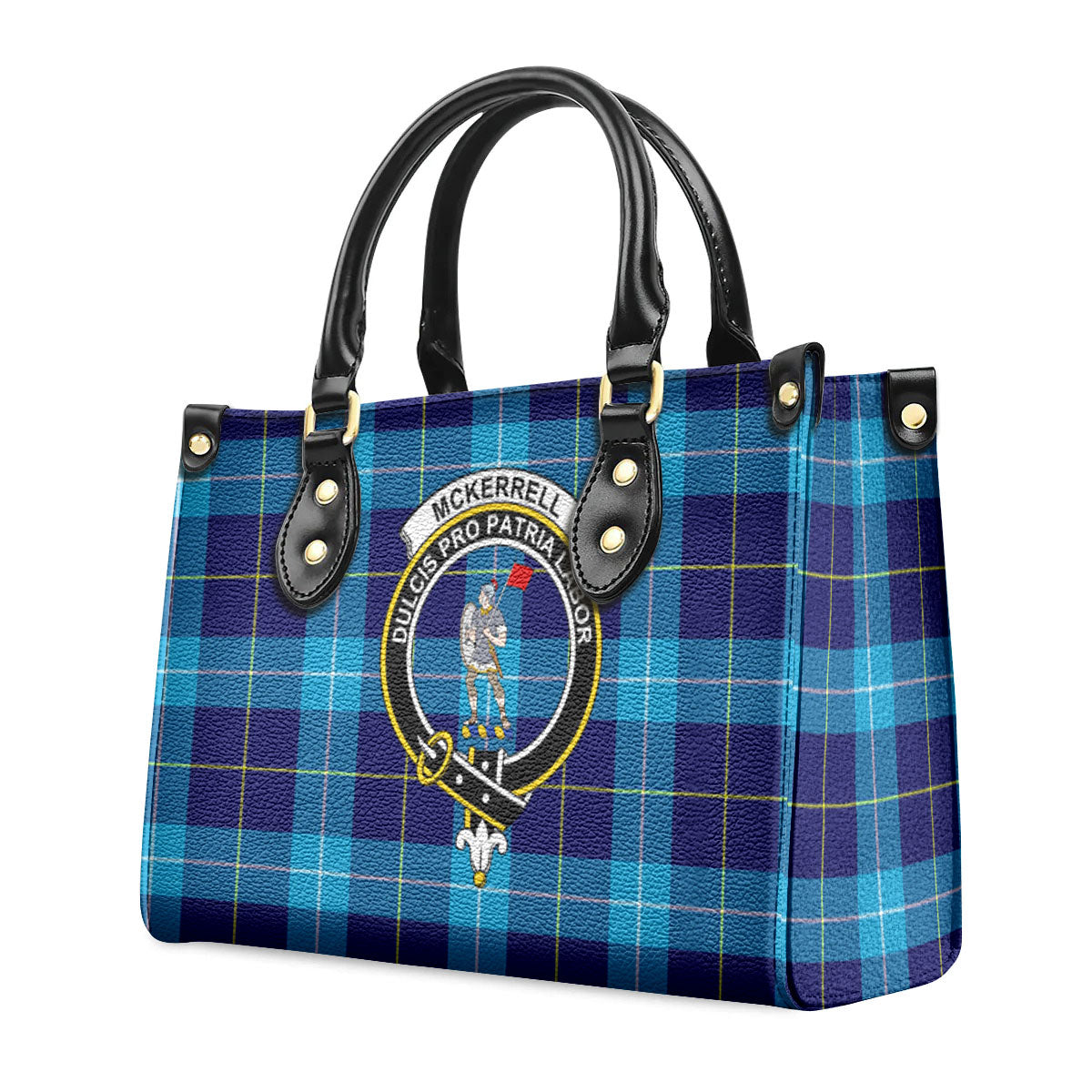 McKerrell Tartan Crest Leather Handbag