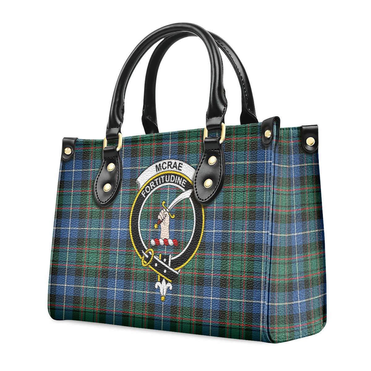 McRae Hunting Ancient Tartan Crest Leather Handbag