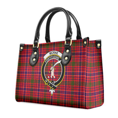 McRae Modern Tartan Crest Leather Handbag