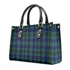 Miller Tartan Crest Leather Handbag