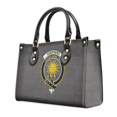 Shepherd Tartan Crest Leather Handbag