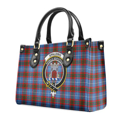 Spalding Tartan Crest Leather Handbag