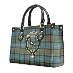 Walkinshaw Tartan Crest Leather Handbag