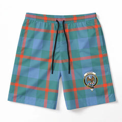 Agnew Ancient Tartan Crest Men's Beach Shorts