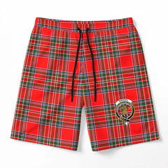 Binning (of Wallifoord) Tartan Crest Men's Beach Shorts