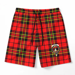 Brodie Modern Tartan Crest Men's Beach Shorts
