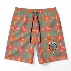 Bruce Ancient Tartan Crest Men's Beach Shorts