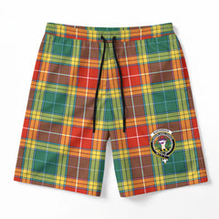 Buchanan Old Sett Tartan Crest Men's Beach Shorts