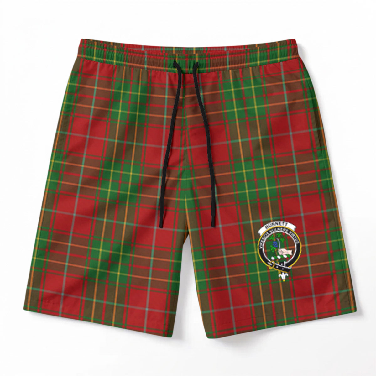 Burnett Tartan Crest Men's Beach Shorts