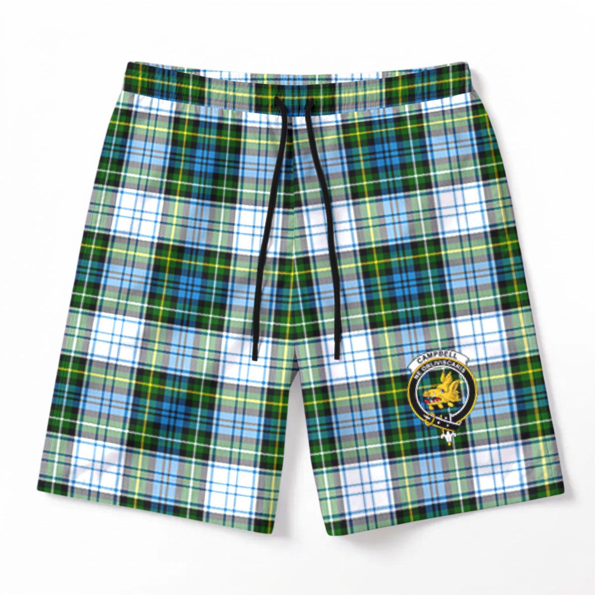 Campbell Dress Tartan Crest Men's Beach Shorts