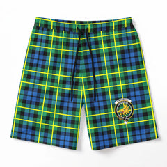 Campbell of Breadalbane Ancient Tartan Crest Men's Beach Shorts