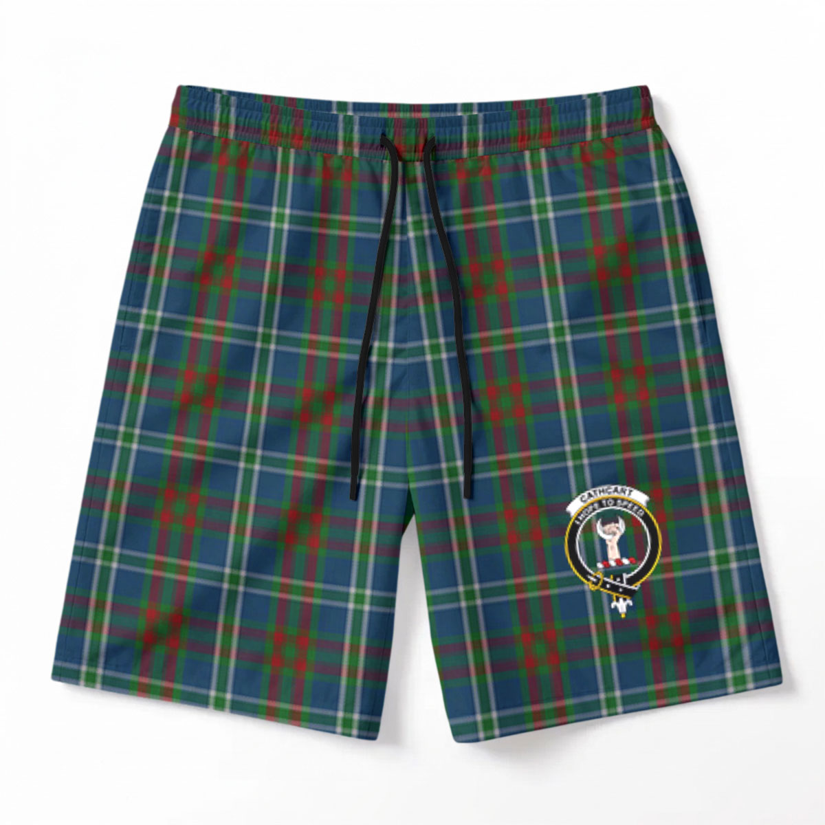Cathcart Tartan Crest Men's Beach Shorts
