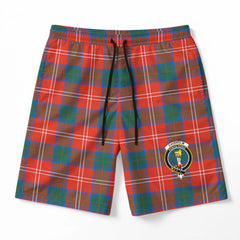 Chisholm Ancient Tartan Crest Men's Beach Shorts