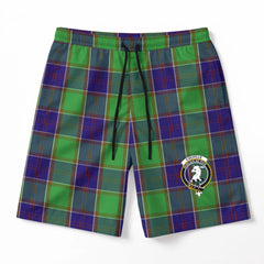 Colville Tartan Crest Men's Beach Shorts