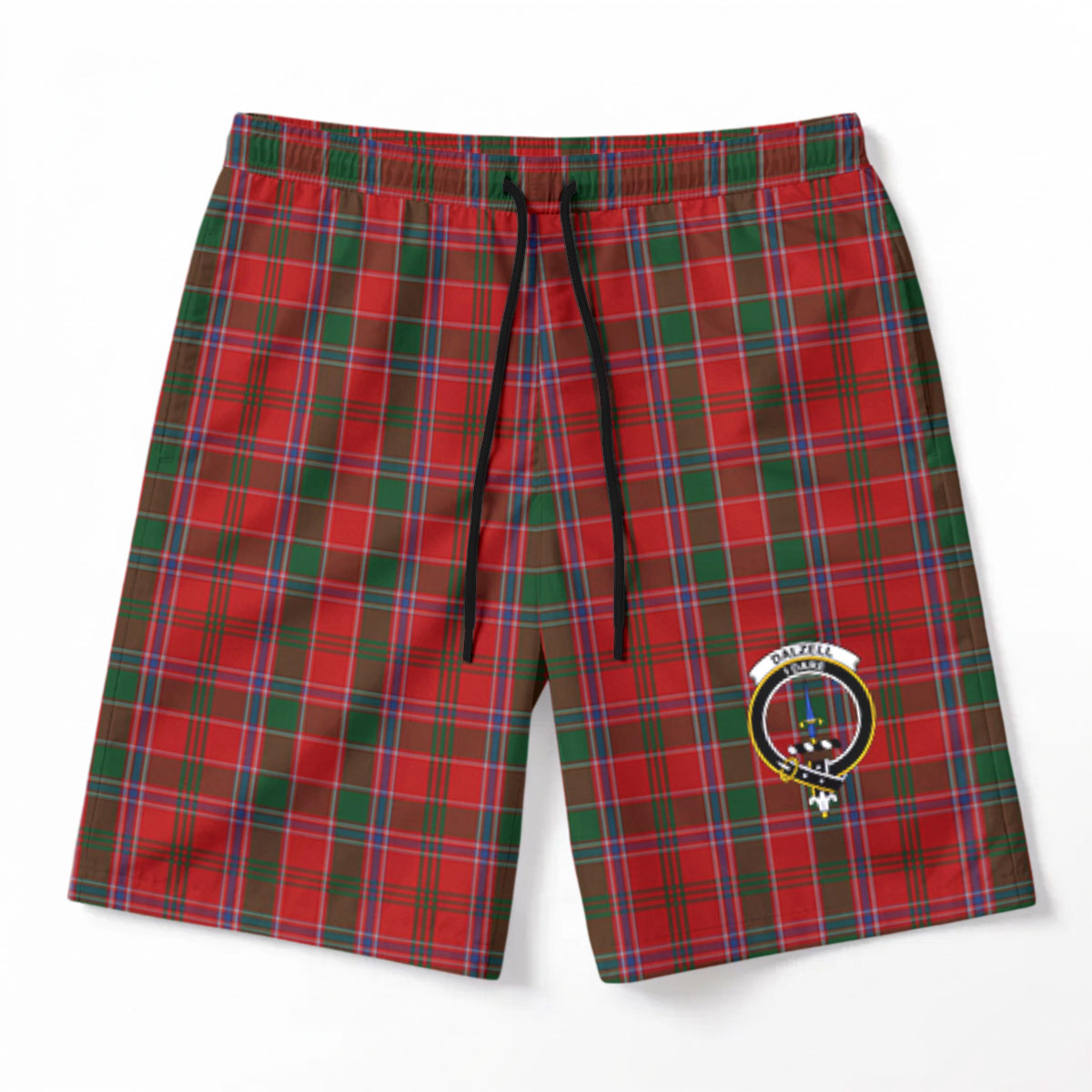 Dalzell Tartan Crest Men's Beach Shorts