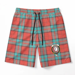 Dunbar Ancient Tartan Crest Men's Beach Shorts
