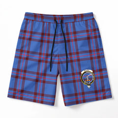 Elliot Modern Tartan Crest Men's Beach Shorts