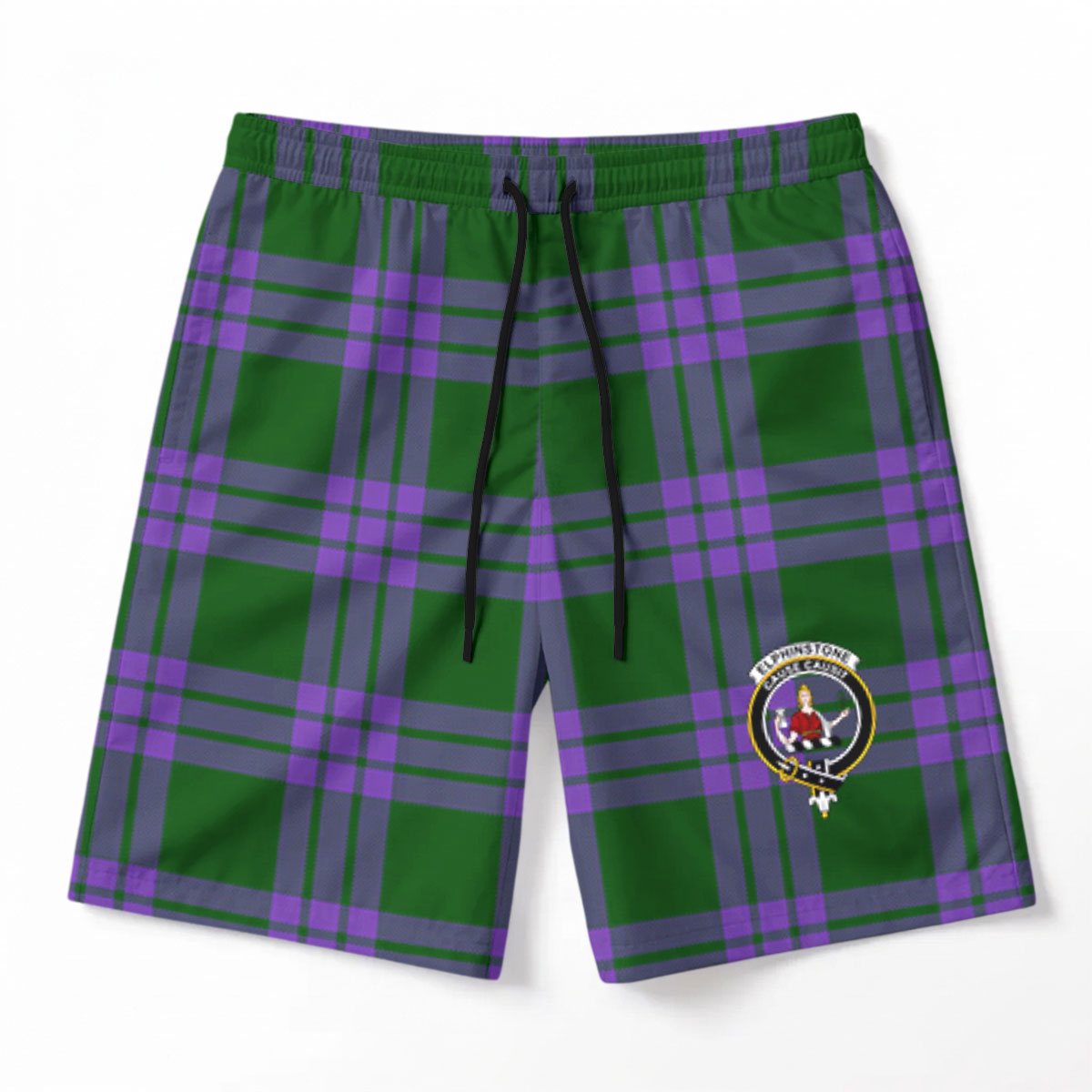 Elphinstone Tartan Crest Men's Beach Shorts