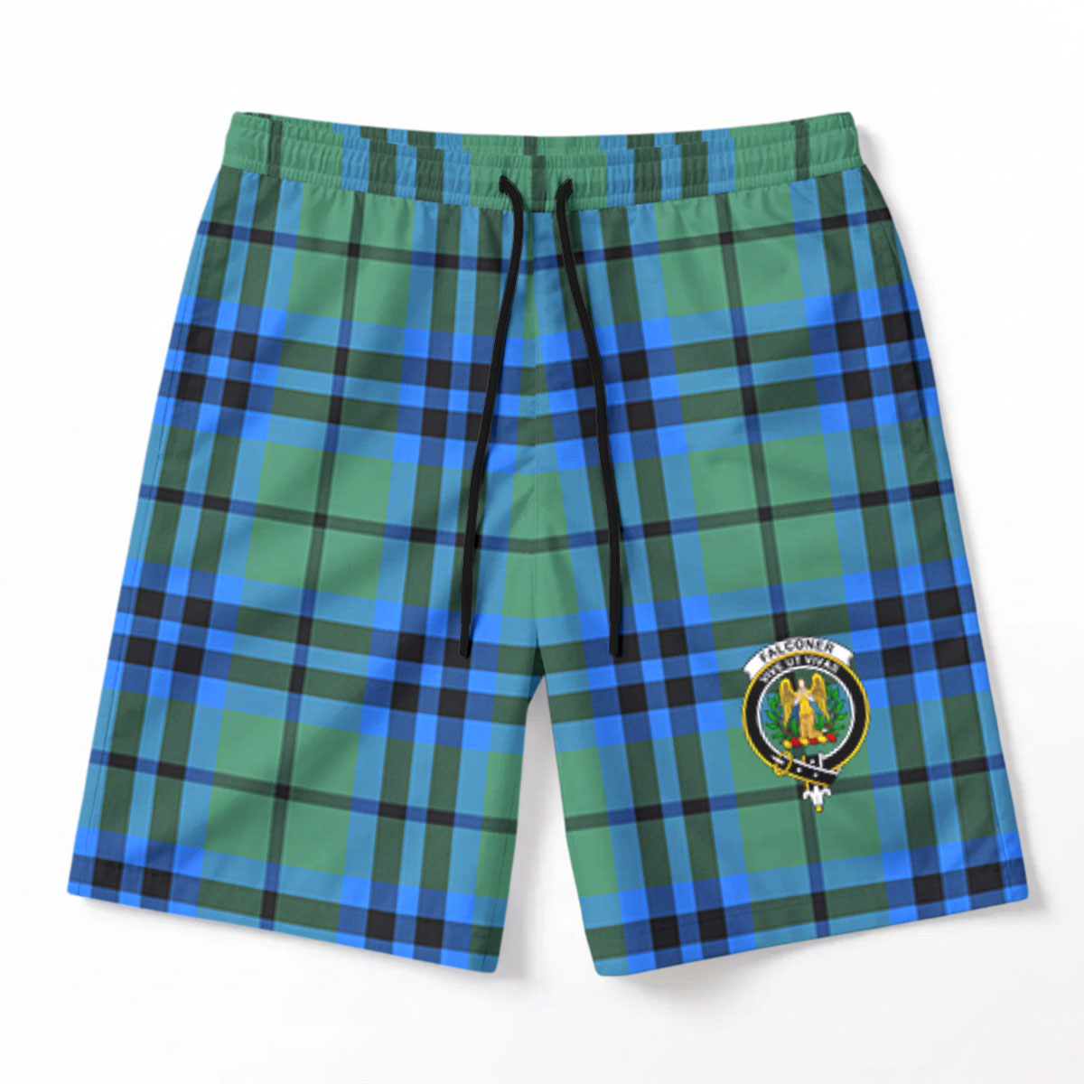 Falconer Tartan Crest Men's Beach Shorts