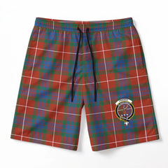 Fraser (of Lovat) Ancient Tartan Crest Men's Beach Shorts