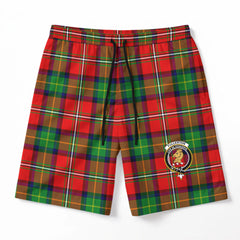 Fullerton Tartan Crest Men's Beach Shorts