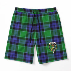 Graham of Menteith Modern Tartan Crest Men's Beach Shorts