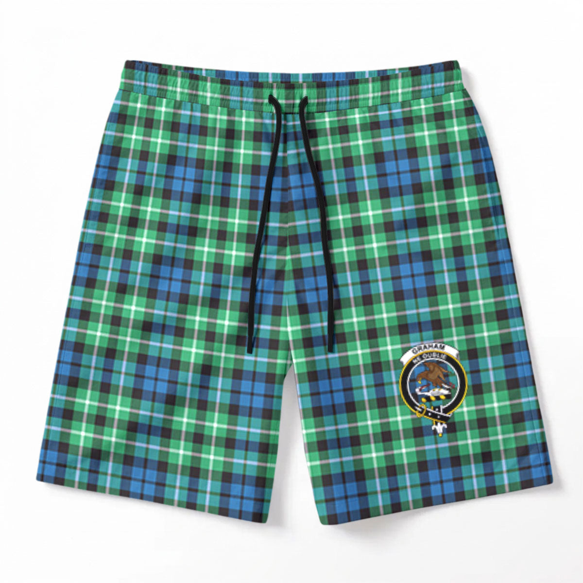 Graham of Montrose Ancient Tartan Crest Men's Beach Shorts