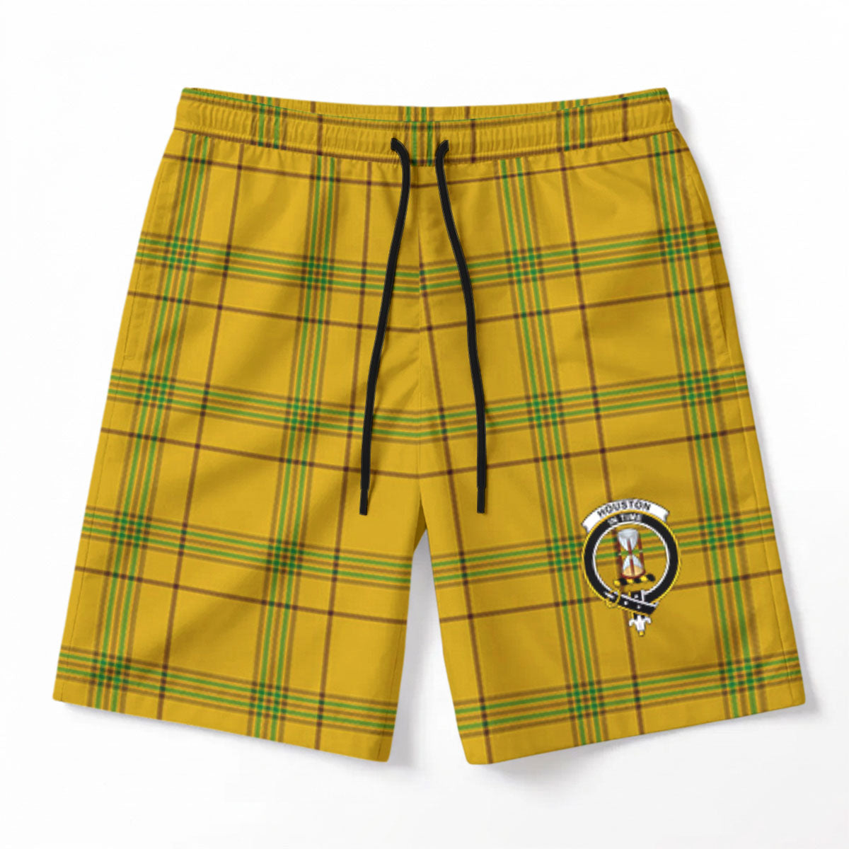 Houston Tartan Crest Men's Beach Shorts