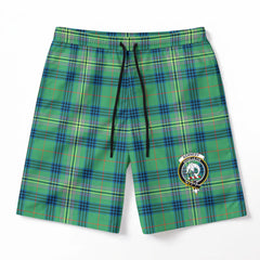Kennedy Ancient Tartan Crest Men's Beach Shorts