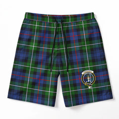 Kirkpatrick Tartan Crest Men's Beach Shorts