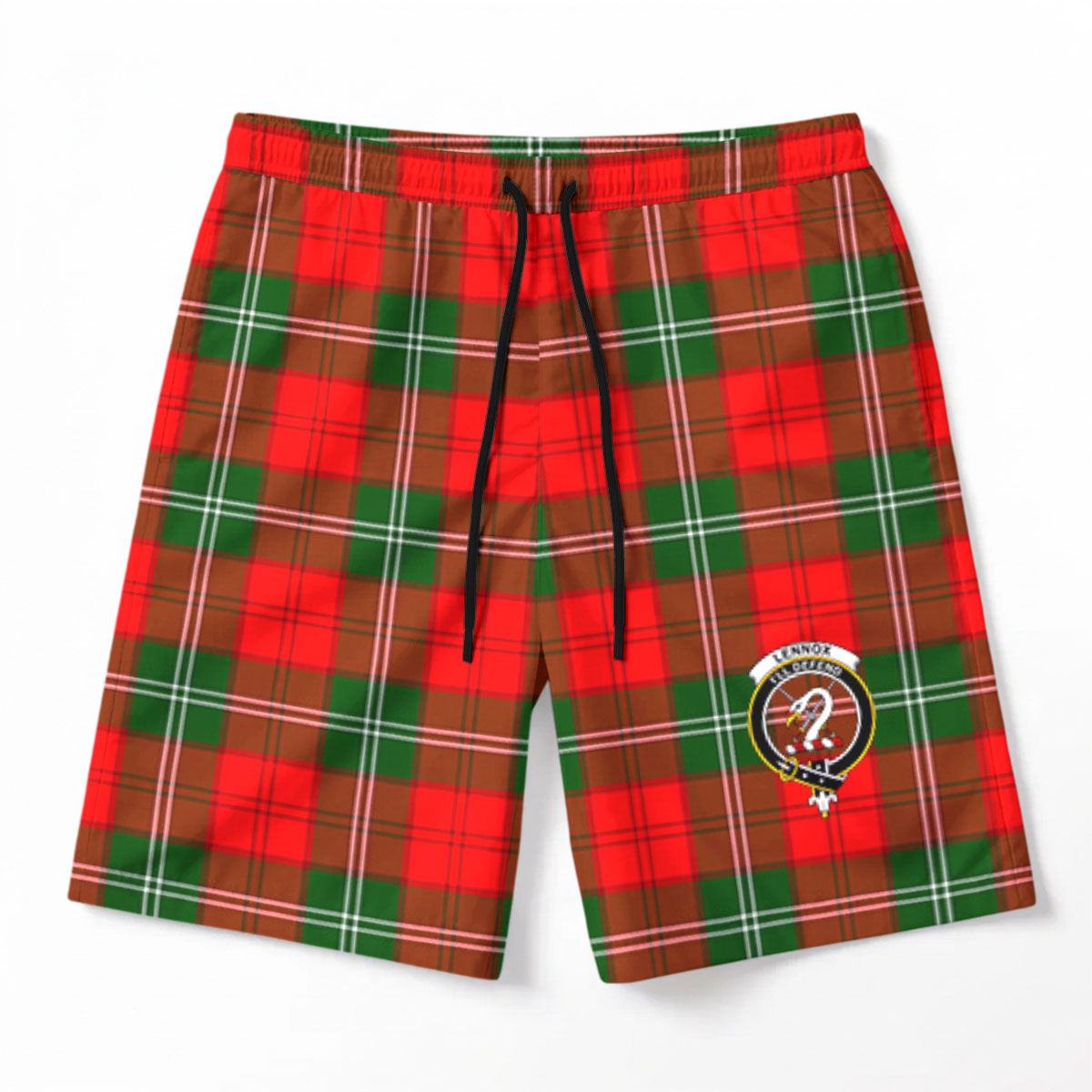 Lennox Tartan Crest Men's Beach Shorts
