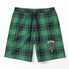 MacArthur Ancient Tartan Crest Men's Beach Shorts