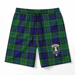 MacCallum Modern Tartan Crest Men's Beach Shorts