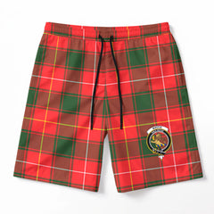 MacFie Tartan Crest Men's Beach Shorts