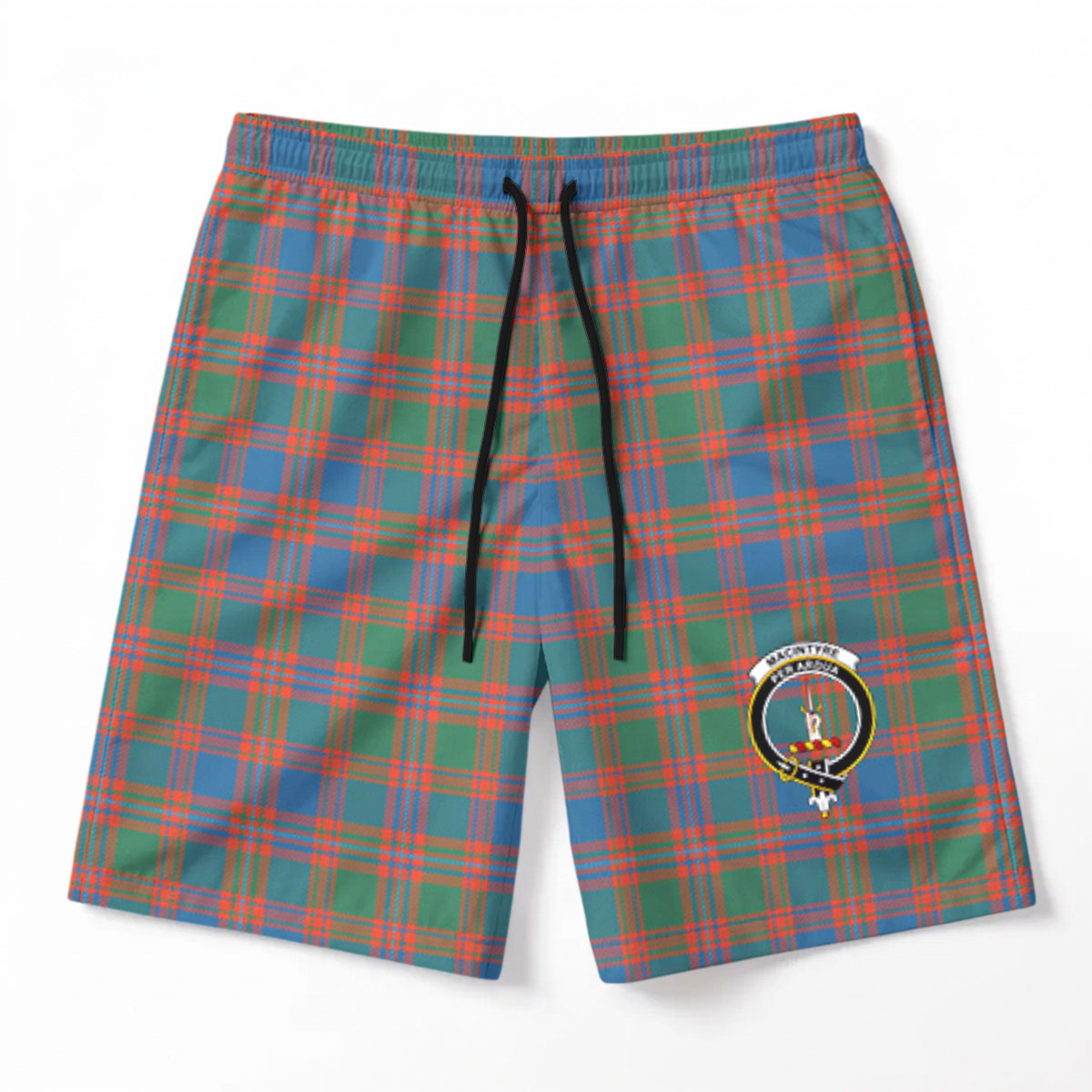 MacIntyre Ancient Tartan Crest Men's Beach Shorts