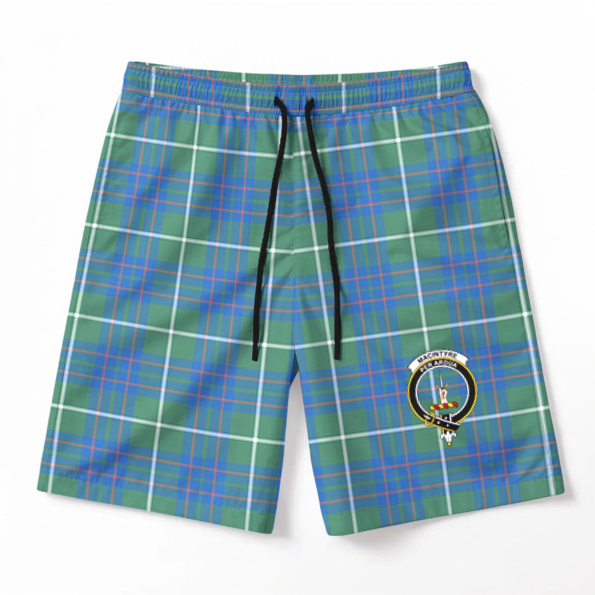 MacIntyre Hunting Ancient Tartan Crest Men's Beach Shorts
