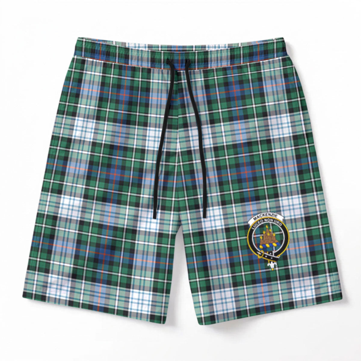MacKenzie Dress Ancient Tartan Crest Men's Beach Shorts