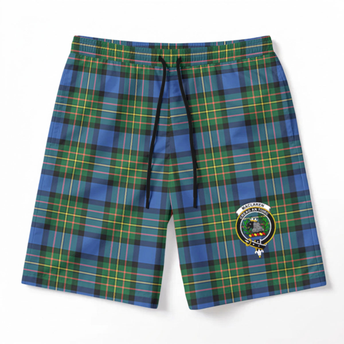 MacLaren Ancient Tartan Crest Men's Beach Shorts