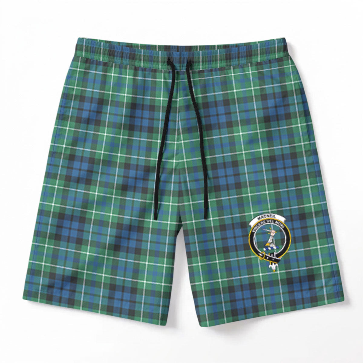 MacNeil of Colonsay Ancient Tartan Crest Men's Beach Shorts