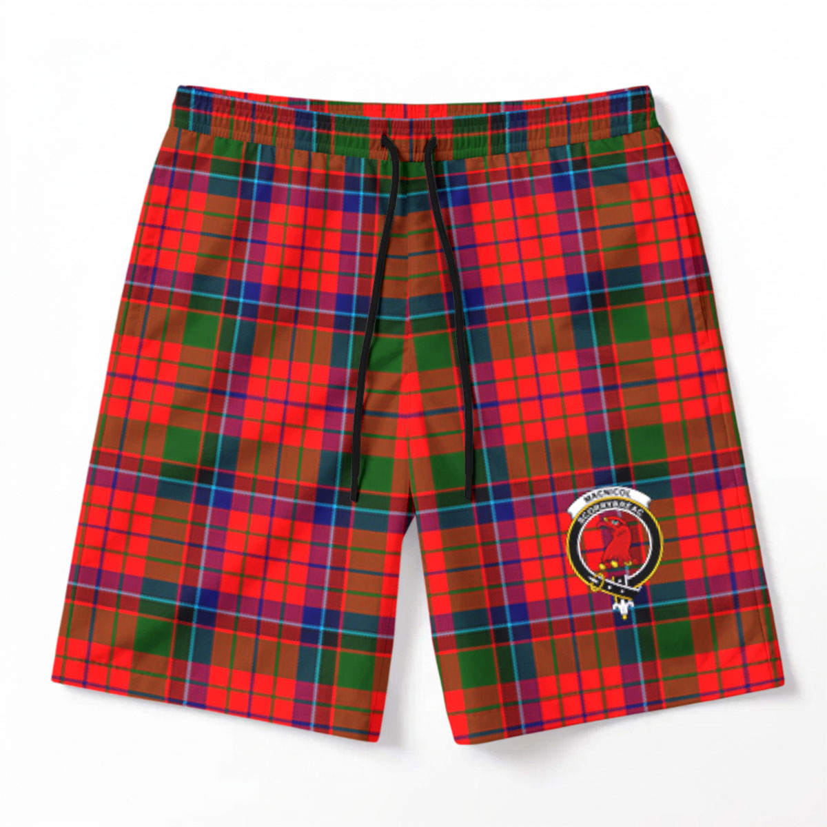 MacNicol (of Scorrybreac) Tartan Crest Men's Beach Shorts