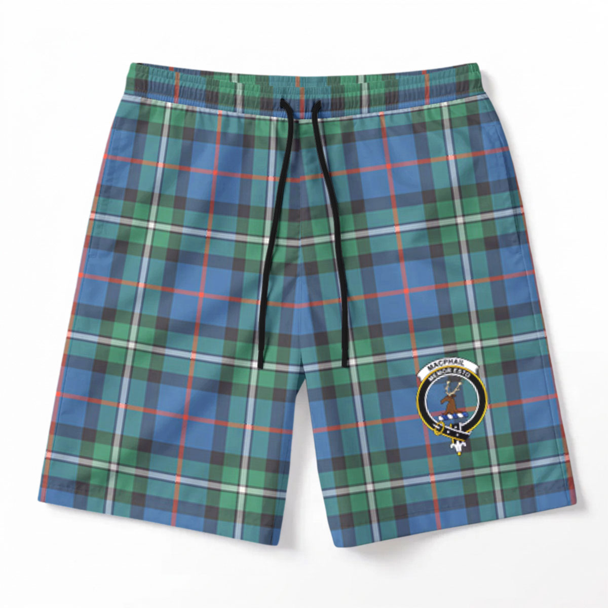 MacPhail Hunting Ancient Tartan Crest Men's Beach Shorts