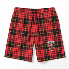 MacQueen Modern Tartan Crest Men's Beach Shorts