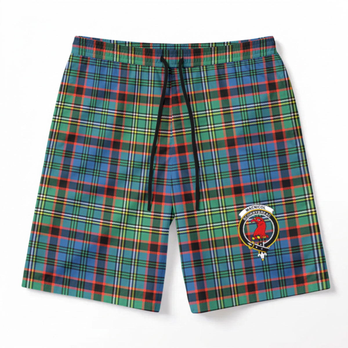 MacNicol Hunting Ancient Tartan Crest Men's Beach Shorts