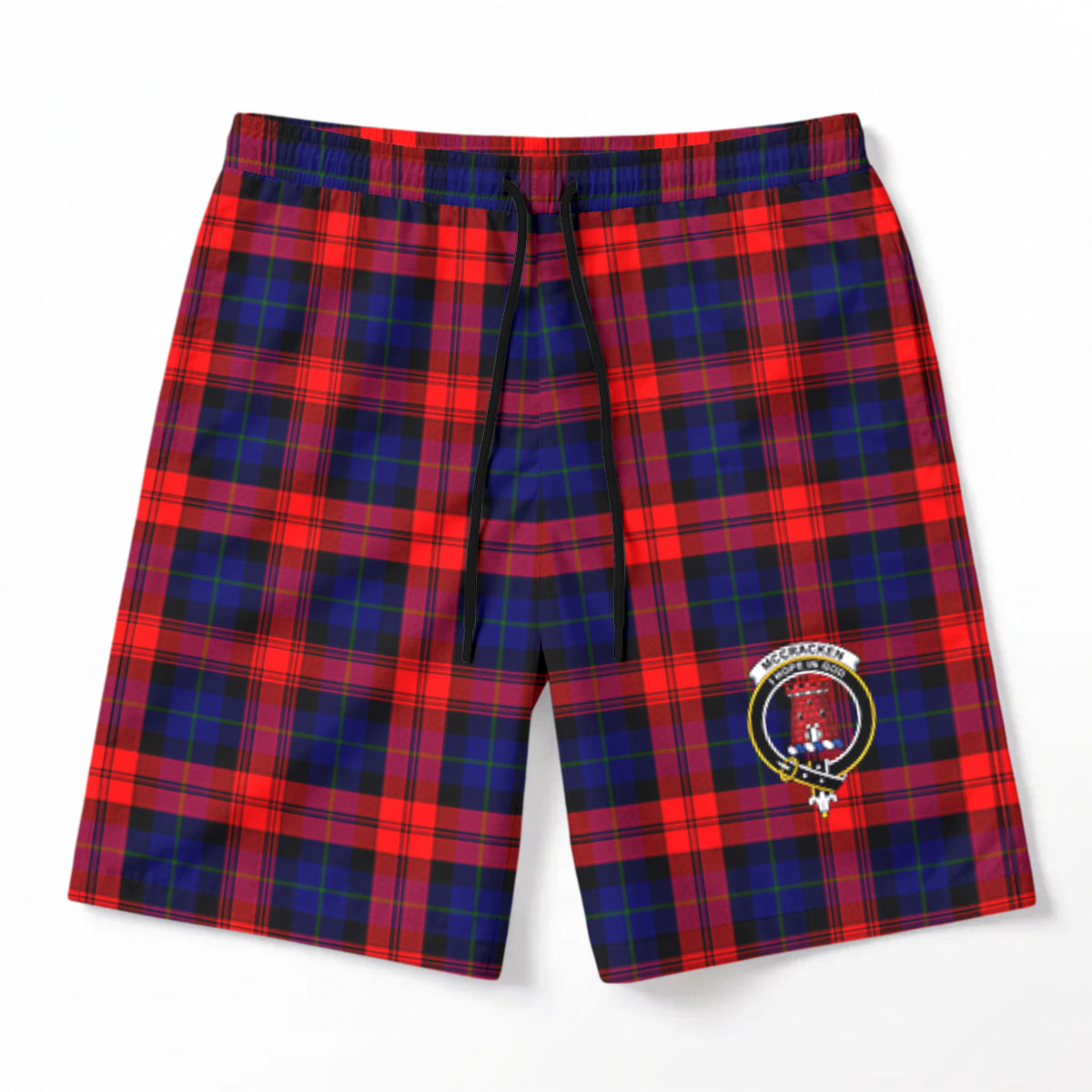 McCracken Tartan Crest Men's Beach Shorts