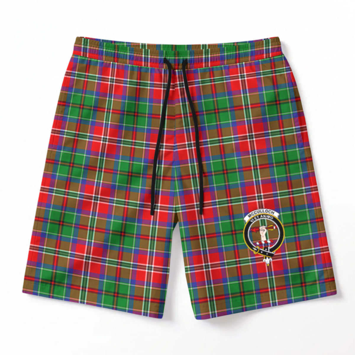 McCulloch Tartan Crest Men's Beach Shorts