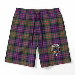 McDonnell of Glengarry Modern Tartan Crest Men's Beach Shorts