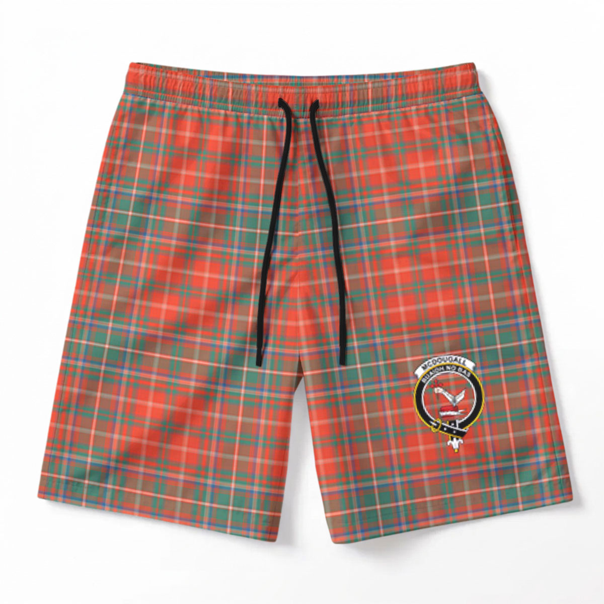 McDougall Ancient Tartan Crest Men's Beach Shorts